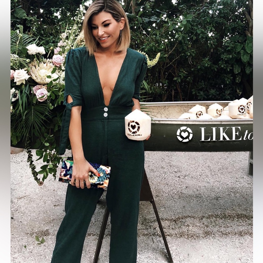 Anthropologie Linen Jumpsuit